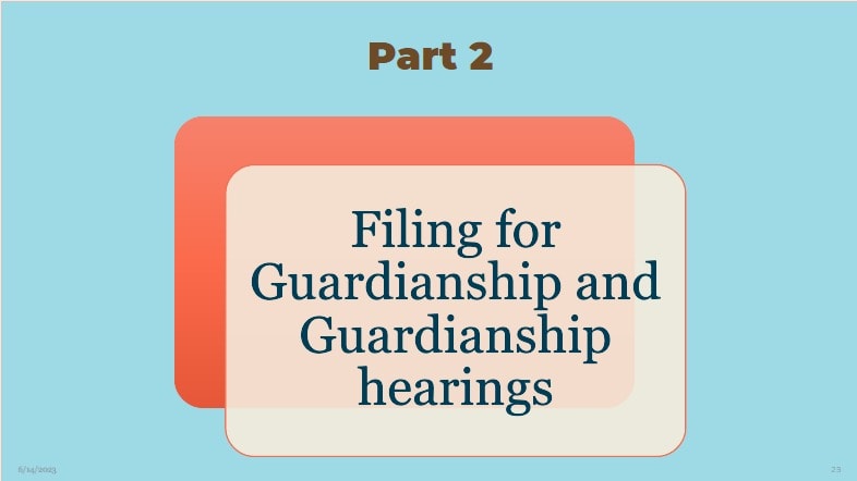 Module 2: Filing a Guardianship & Your First Hearing
